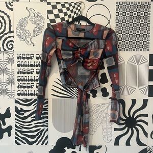 Renaissance Art Wrap Top